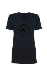Women’s V-neck T-shirt - RCC Black Logo - Image 2