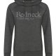 Women’s Charcoal Scuba Hoodie - Distorted Redneck Grey Logo
