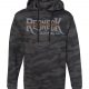 Men’s MID-Weight Hoodie – No Hillbillys Here Black Camo
